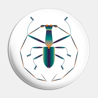 Giant Blue Longhorn Beetle Pin