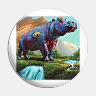 funny hippo Pin