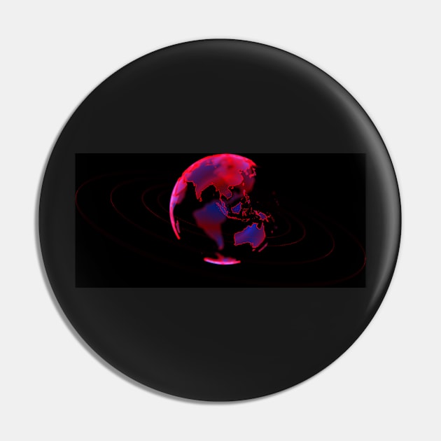 The Digital Marble on Black Pin by arc1