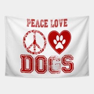 peace love dogs Tapestry