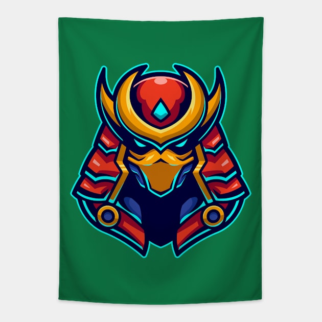 Japanese knight Tapestry by mightyfire