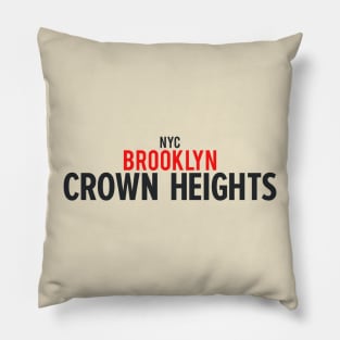 New York Crown Heights - Crown Heights Brooklyn Schriftzug - Crown Heights Logo Pillow