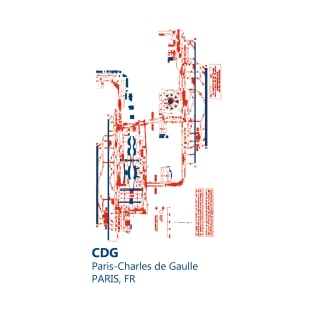 Airport Diagram - Paris-Charles de Gaulle (CDG) T-Shirt