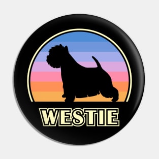 Westie Vintage Sunset Dog Pin