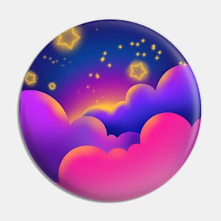 Simple Starry Sunset Pin