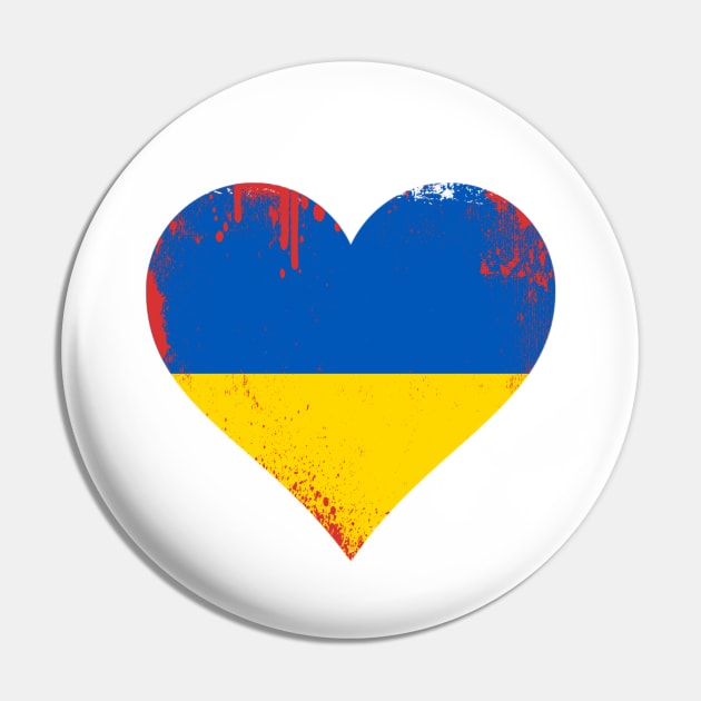 Heart Bleeds For Ukraine Pin by Little Duck Designs