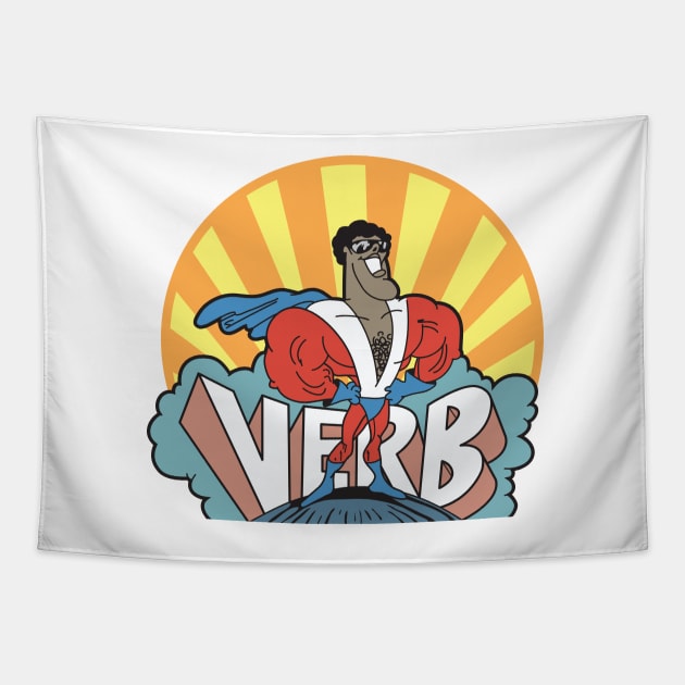 Verb - Schoolhouse Rock Tapestry by Chewbaccadoll