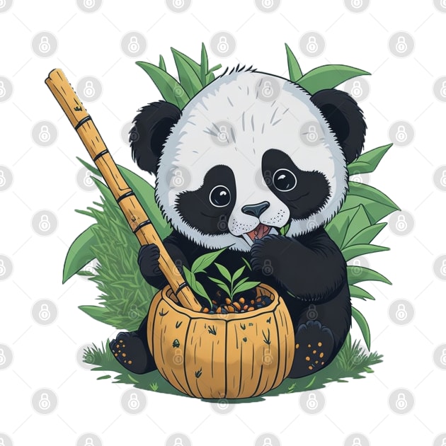 Adorable baby panda by Yussy Art