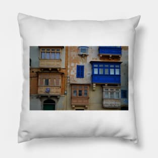 Valetta Balconies. Malta Pillow