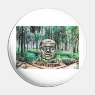 Olmec head Pin