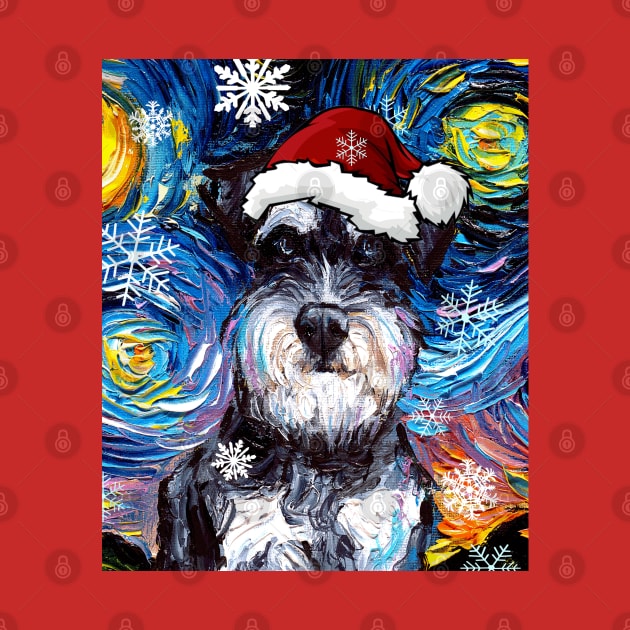 Miniature Schnauzer Santa by sagittariusgallery