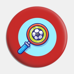 Finding Soccer Cartoon Vector Icon Illustration Pin