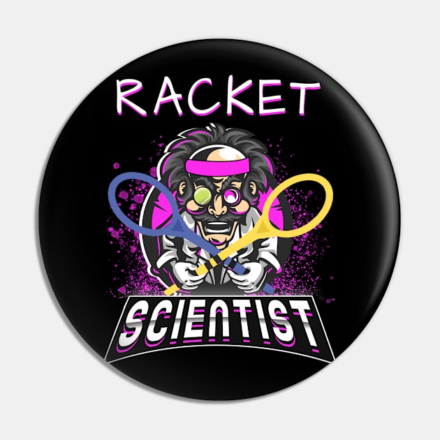 Racket Scientist for Tennis lovers Pin by Dogefellas