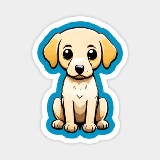 Kawaii Yellow Labrador Retriever Dog Magnet