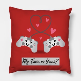 Video Gamer Flirty Controllers: Two Player Game Pillow