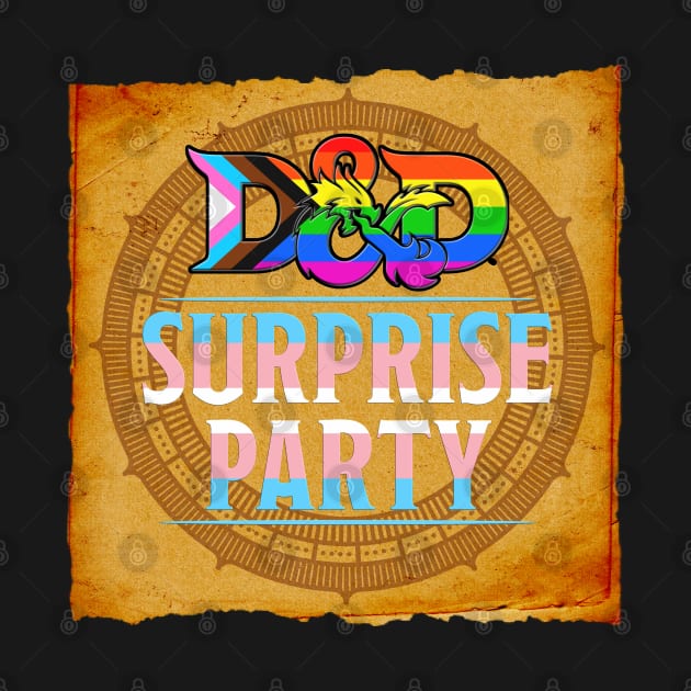 D&D Surprise Party Pride - Trans Flag by DraconicVerses