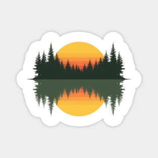 Trees Wildlife Nature Vintage Forest Magnet