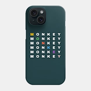 Monkey Text - Typography Phone Case