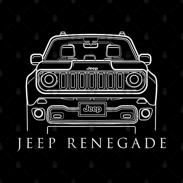 Jeep Renegade 2 Car Form White Artwork by labyrinth pattern