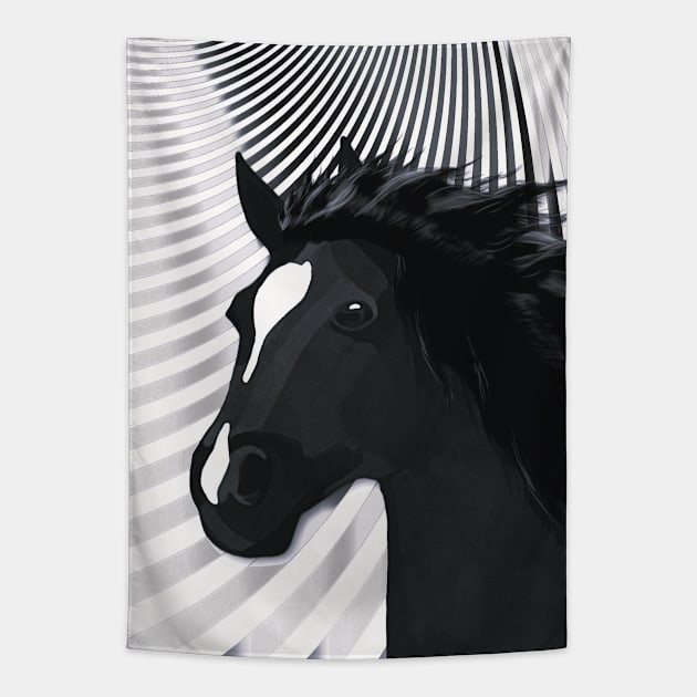 Horse Lovers Galloping Horse Tapestry by KC Morcom aka KCM Gems n Bling aka KCM Inspirations