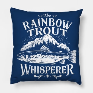 Rainbow Trout Whisperer Fly Fishing Art Funny Pillow