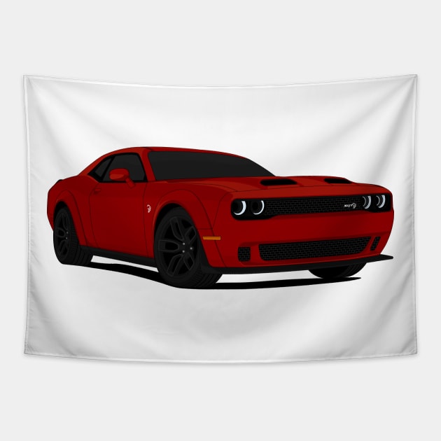 HELLCAT DARK-RED Tapestry by VENZ0LIC