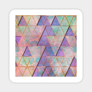 Breakthrough - Vibrant Pink and Purple Graphic Abstract Design Magnet