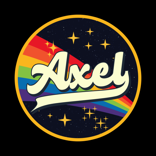 Axel // Rainbow In Space Vintage Style by LMW Art