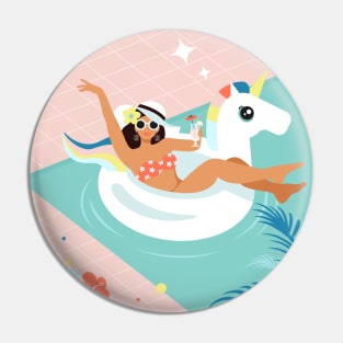 Summer unicorn Pin