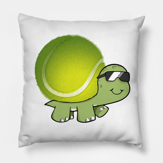 Cool Tennis Ball Turtle Pillow by inkstyl