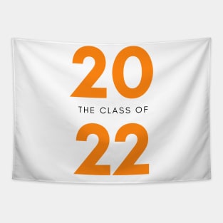 Class Of 2022 Graduate. Simple Typography Orange Graduation 2022 Design. Tapestry