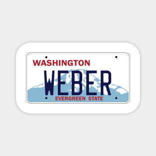 Washington Weber grill vanity license plate Magnet