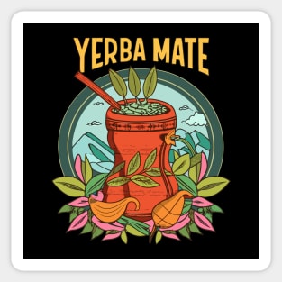 Yerba Mate Gourd and Thermos T-Shirt and Sticker Sticker for Sale by  yerbmatea