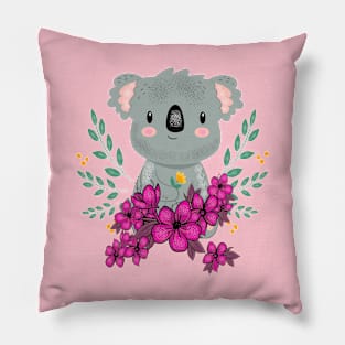 Cute Koala Animal Flower Pillow