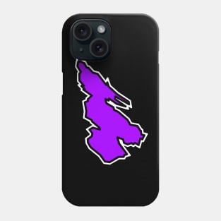 Salt Spring Island in a Simple Purple Violet Silhouette - British Columbia Souvenir - Salt Spring Phone Case