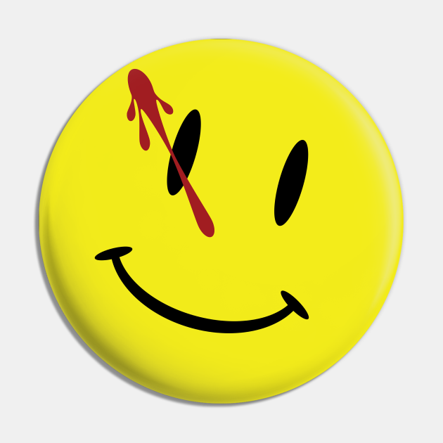 Watchmen Smiley Face - Watchmen - Pin | TeePublic