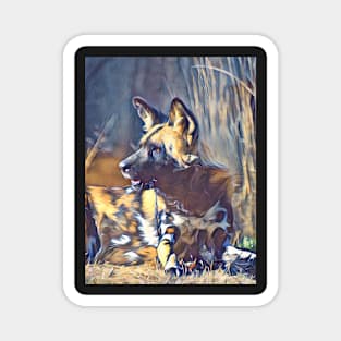 African Painted Dog Magnet