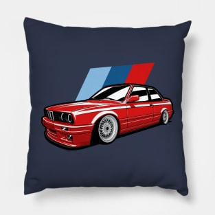 Red E30 Classic Coupe Pillow