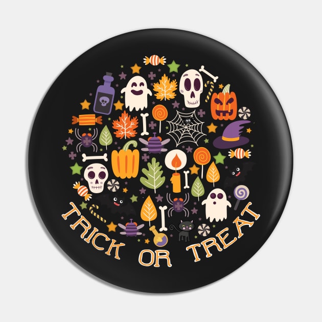 Retro Trick Or Treat Halloween Collage Pin by LittleBunnySunshine