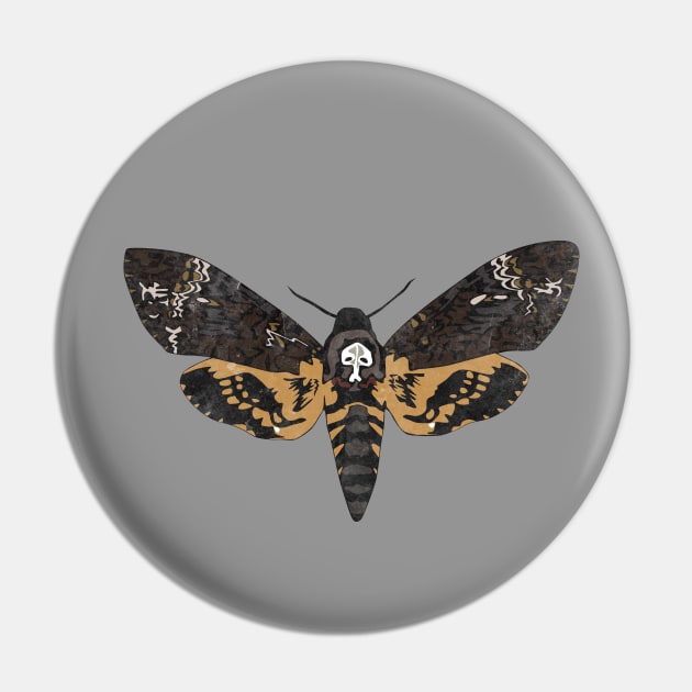 Death's Head Hawk Moth Pin by emilywayland