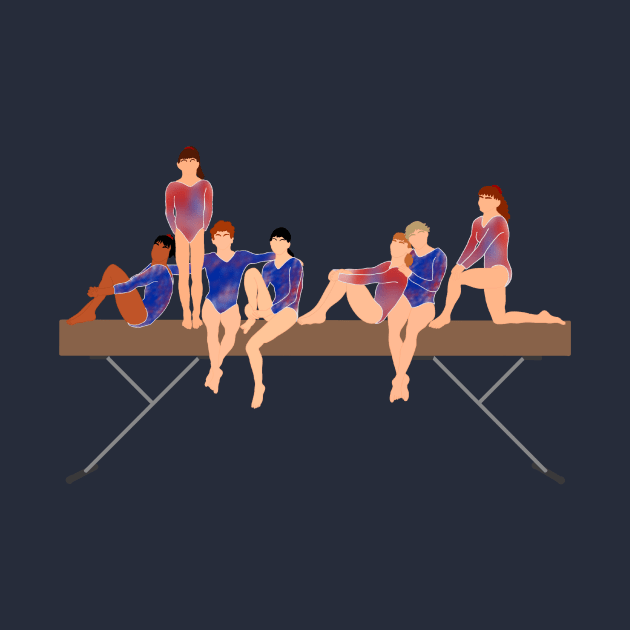 The Magnificent Seven Gymnasts 1996 Atlanta by GrellenDraws