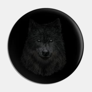 Black Wolf Pin