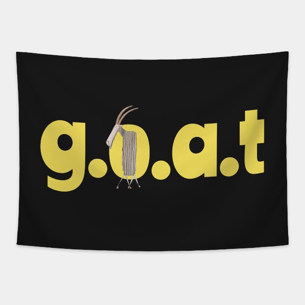 G.O.A.T., Greatest of all time! Goat. Tapestry by krisevansart