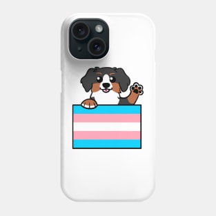 Love is Love Puppy - Bernese Trans Pride Flag Phone Case