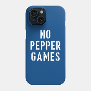 NO PEPPER GAMES (white) Phone Case