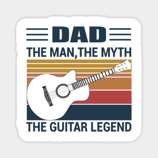 Vintage Dad The Man The Myth The Guitar Legend Magnet