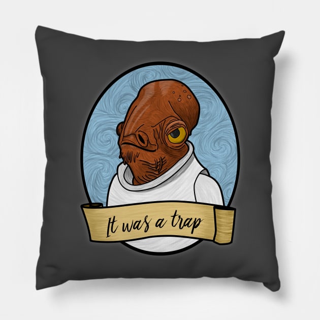 It was a trap Pillow by MrDevelover
