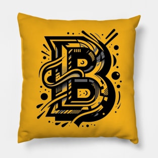 Letter B design graffity style Pillow