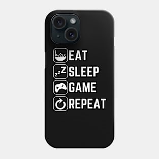 Eat, sleep, game, repeat. Gaming addict Phone Case