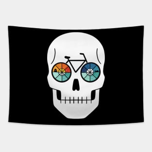Skull and bicycle Tapestry